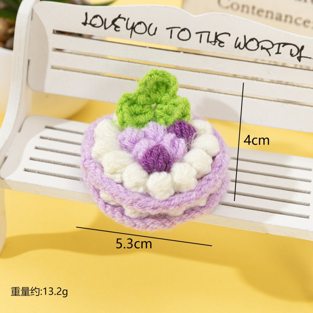 毛糸ケーキ キーホルダー 手編み風 5種類 ニット バッグチャーム かわいい スイーツ モチーフ 飾り 小物 アクセサリー 誕生日 プレゼント ギフト