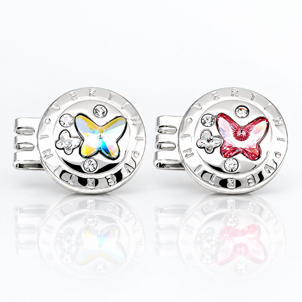 【記念品】VERTINI プレミアムゴルフマーカー (BUTTERFLY)・ゴルフボールセット (3球or6球入) ギフト プレゼント
