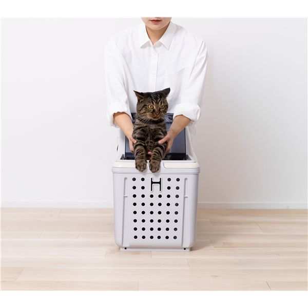 ペットキャリー ハウス 犬 猫 リッチェル キュービックルーム グレー 小型犬 猫用 キャリーバッグ お出かけ 通院 避難 非常用 持ち運び ドーム型 室内用 ハウス 猫ハウス ペット用品