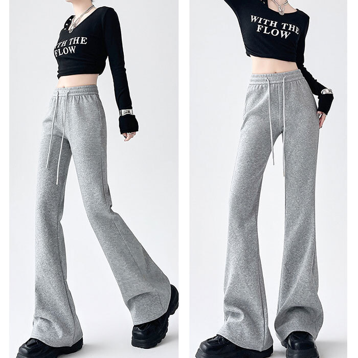 フレアパンツ レディース 通販 ベルボトムパンツ ロングパンツ カジュアルパンツ 長ズボン ズボン パンツ ロング丈 ハイウエスト ウエストゴム パンタロン カジュアル 無地 シンプル 女性 大人 春 夏 秋 おしゃれ ボトムス レディースファッション