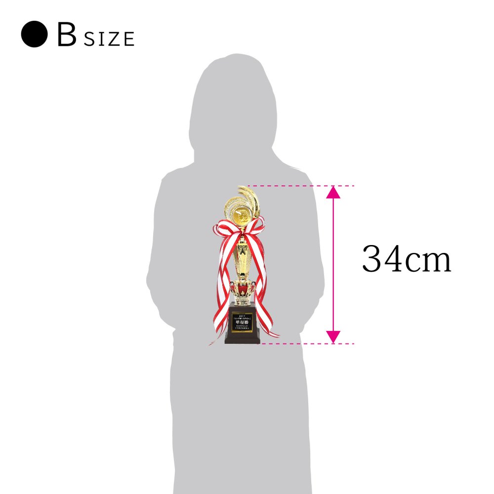 【名入無料】定番シリーズ！ トロフィー レッド 5サイズ 38～17cm 種目が選べる リボン 無料 卒団 卒業 ゴルフ 野球 サッカー バスケット 音符 バレー他 メダル