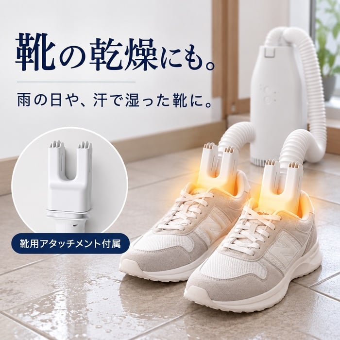 3WAY 布団乾燥機 コンパクト 小型 スティック型 ダニ対策 ダニ退治 衣類乾燥 靴乾燥 くつ乾燥機 シューズドライヤー 温度調節 2段階 パワフル