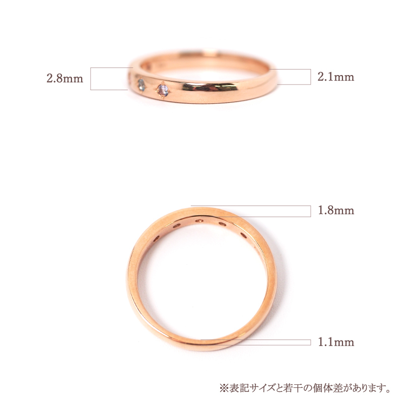 セミ オーダーメイド リング 誕生石 1.5mm 5石 Ties K10 K18 10K 18K 10金 18金 プラチナ 女性 レディース 誕生日 記念日 プレゼント ギフト 誕生日プレゼント ファミリーリング 刻印 名入れ 20代 30代 40代 妻 彼女 天然石 ダイヤモンド ルビー ゴールド ピンクゴールド イエローゴールド 選べる アクセサリー アレルギー対応 金属アレルギー