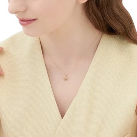 【無料ラッピング】  ヨンドシー 4℃ EAU DOUCE４℃ K18イエローゴールド ネックレス ダイヤモンド ブランド 正規品 新品 ギフト プレゼント 人気 おすすめ 誕生日 記念日 クリスマス 送料無料