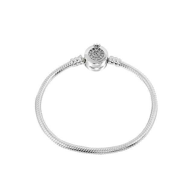 パンドラ PANDORA Moments Sparkling Crown O Snake Chain Braceletアクセサリーブレスレット 599046c01-18 レディースシルバー