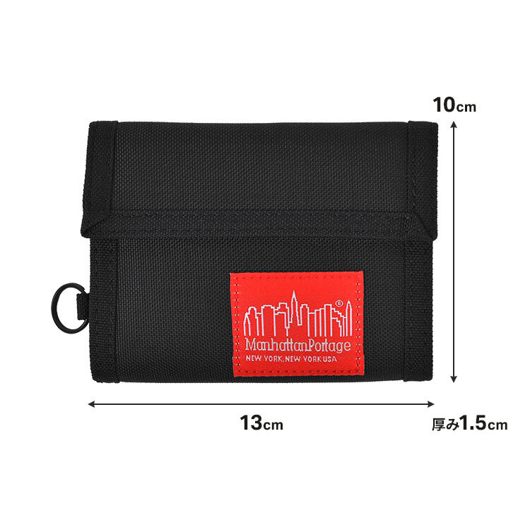 マンハッタンポーテージ 財布 Manhattan Portage メンズ レディース 二つ折り財布 撥水 カードポケット 札入れ レシート 小銭入れ 小さめ コンパクト 2つ折り財布 ウォレット おしゃれ シンプル 男子 高校生 中学生 誕生日 プレゼント ブランド Park Avenue Wallet MP1013