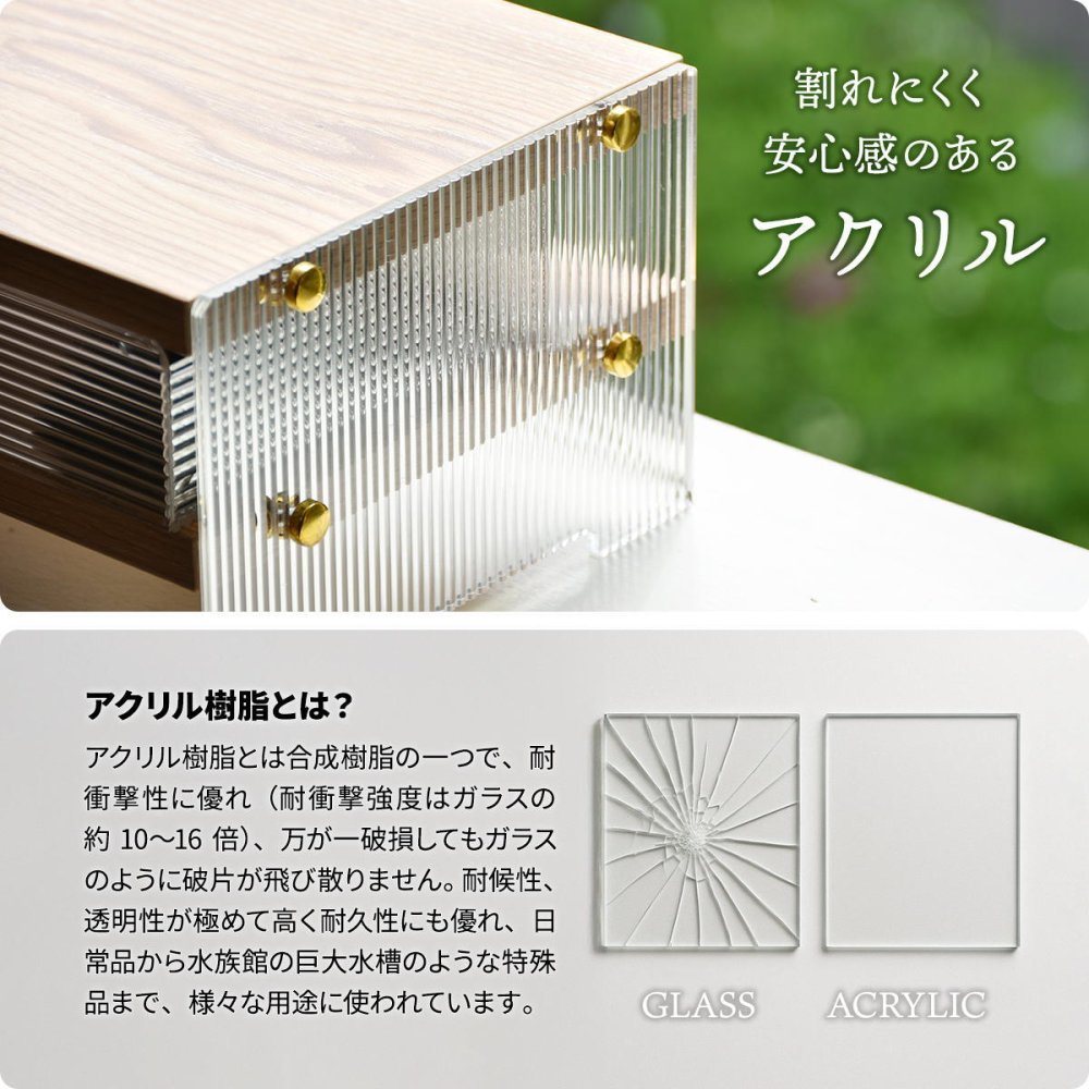 アクリル 収納棚 ワイドタイプ ONLS0344 アクリル収納 リビング収納 シンプルスタイル モダン 角型 ラック アクリルラック 透明ラック クリアラック ディスプレイラック幅62cm 奥行20.5cm 高さ13.5cm 新生活