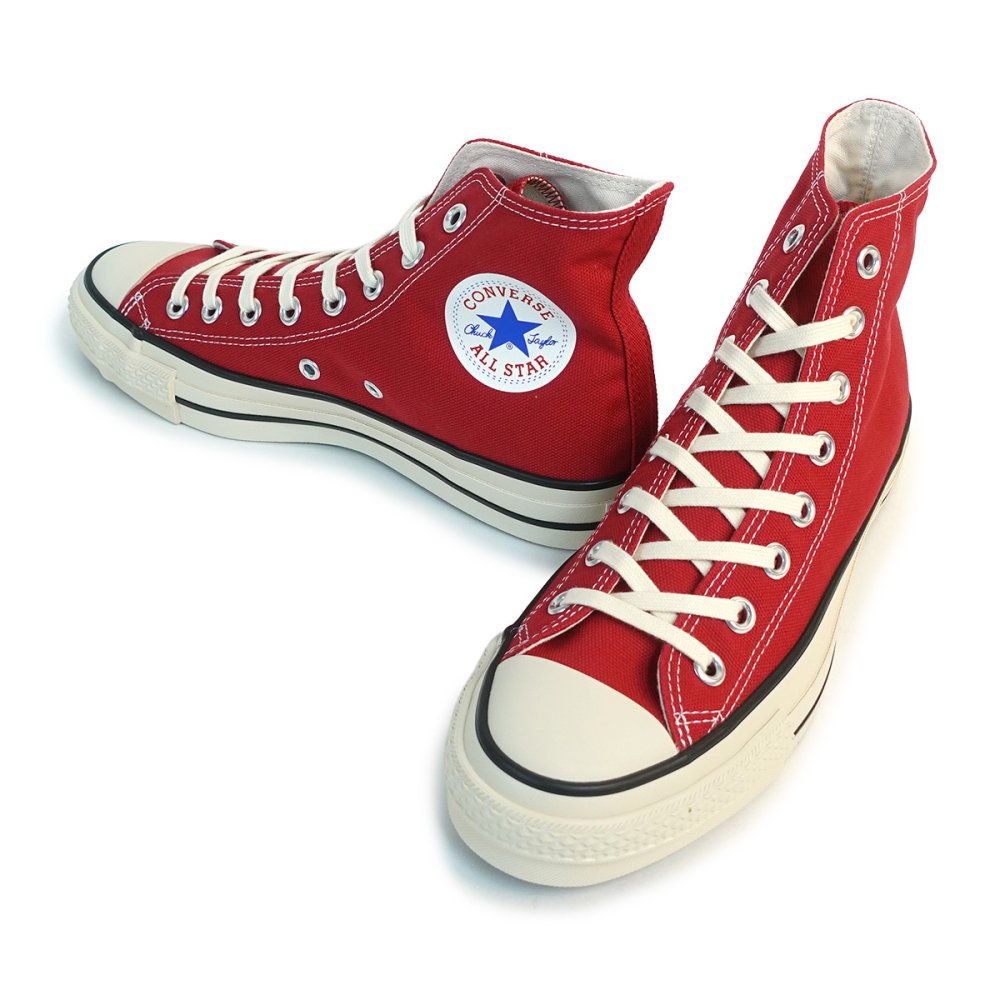 コンバース CONVERSE スニーカー メンズ レディース ハイカット キャンバス オールスター J HI クラシックレッド CANVAS ALL STAR J HI 日本製