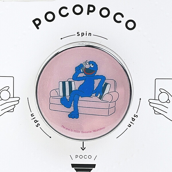 セサミストリート グローバー POCOPOCO スマホグリップ スマホ用品