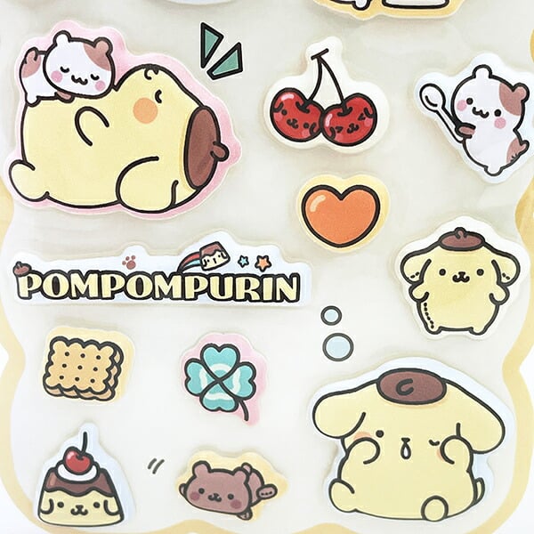 サンリオ ポムポムプリン マシュマロシール (大好き) 文具 Sanrio
