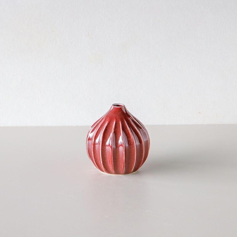 玉ねぎ陶器の花瓶 削ぎ オニオン S・L フラワーベース セン トーツウ｜レッド ブルー パープル｜ おしゃれ かわいい｜北欧 カフェ風 インテリア 一輪挿し 花びん 花器｜ギフト プレゼント 新生活 母の日【TOTU】