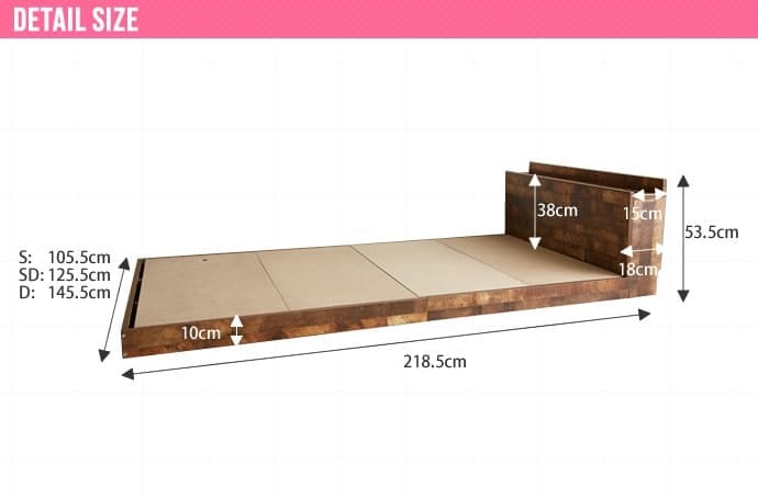 ベッド 寝具 シングル 収納 フレームのみ 木製 Cave 寄木柄 引出し付 大容量 収納付き シングルサイズ 棚付き コンセント付き ヴィンテージ風 モダン レトロ 北欧 西海岸 ブルックリン おしゃれ