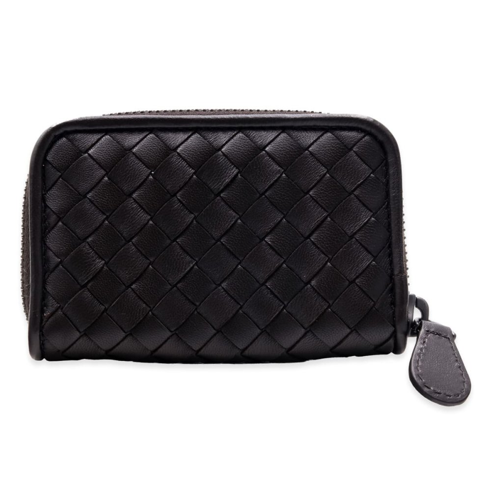 ボッテガヴェネタ 小銭入れ コインケース メンズ BOTTEGA VENETA イントレチャート ナッパレザー 本革 ラウンドファスナー 仕切り付き フォンダン ダークブラウン 保存箱付き 114075 V3UN1 2114