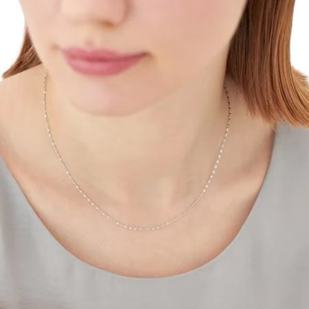 【無料ラッピング】  ヨンドシー 4℃ K10ホワイトゴールド チェーンネックレス ブランド 正規品 新品 ギフト プレゼント 人気 おすすめ 誕生日 記念日 クリスマス 送料無料