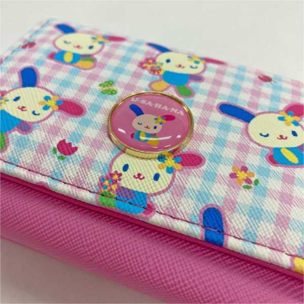 サンリオ ウサハナ 二つ折り財布 口金財布 がま口 財布 レディース 女の子 キッズ 子供用 小さめ コンパクト レトロ かわいい おしゃれ キャラクター グッズ サンリオ正規ライセンス品