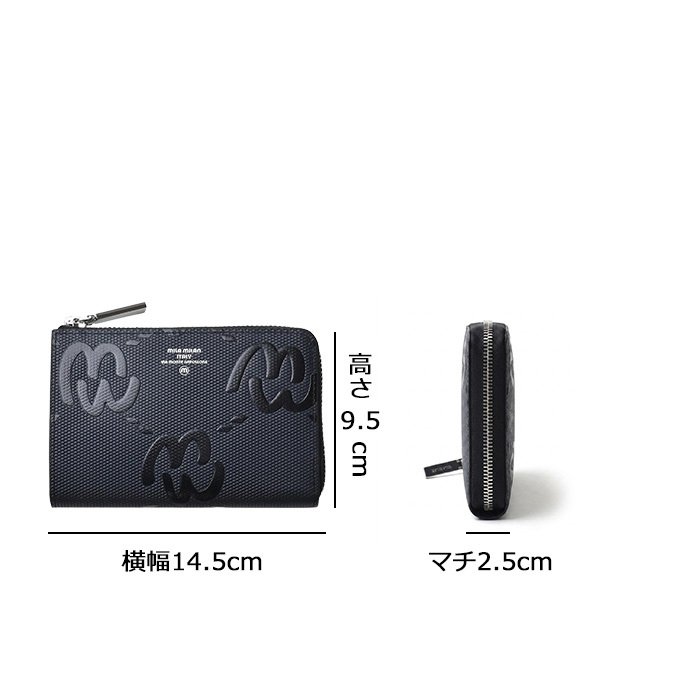 ミラミラン milamilan ミオ L字ファスナー セミ長財布 カード段6 255614