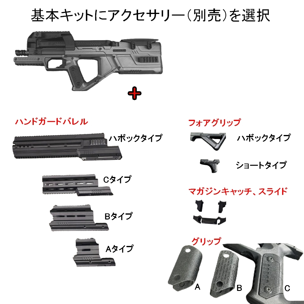 グリップ 全3タイプ【P90RS専用】マルイ P90 コンバージョンキット P90プラス P90 plus カスタムパーツ アクセサリー 電動ガン エアソフト ガンパーツ RSプロダクト P90RS-Grip