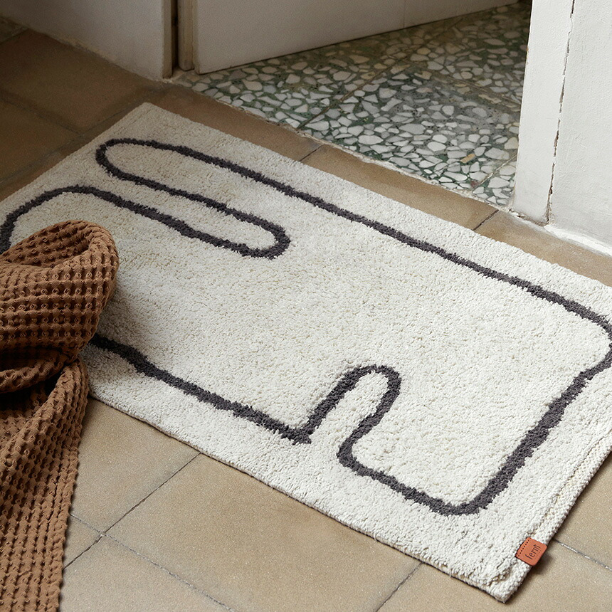 ferm LIVING ファームリビング レイ ウォッシャブルマット 50cm×80cm 北欧 50×80インテリア 雑貨 ラグ 50 80 マット おしゃれ 玄関 マット 屋内 キッチン リビング 玄関マット キッチンマット 北欧雑貨