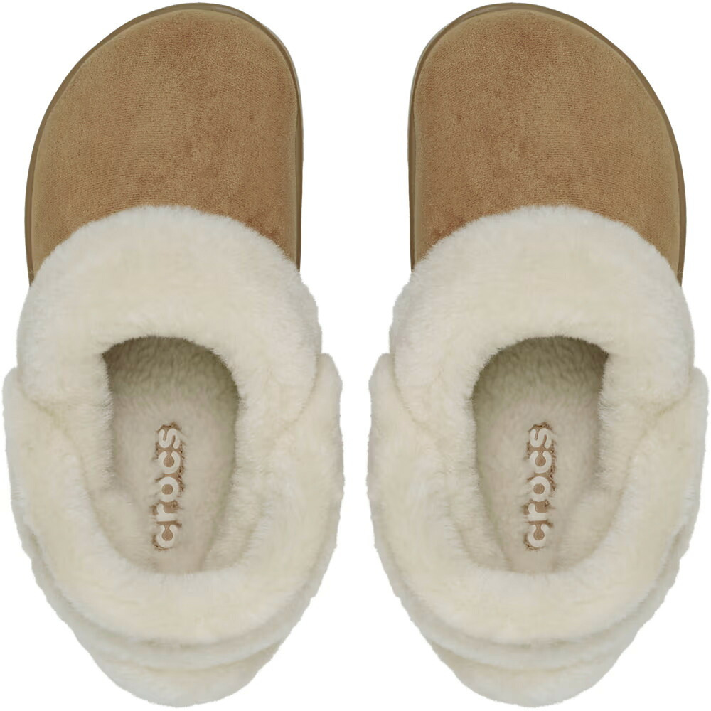 クロックス サンダル レディース アンファーゲッタブル ヴィーガン スエード クロッグ ボア ファー モコモコ 冬用 crocs 212106