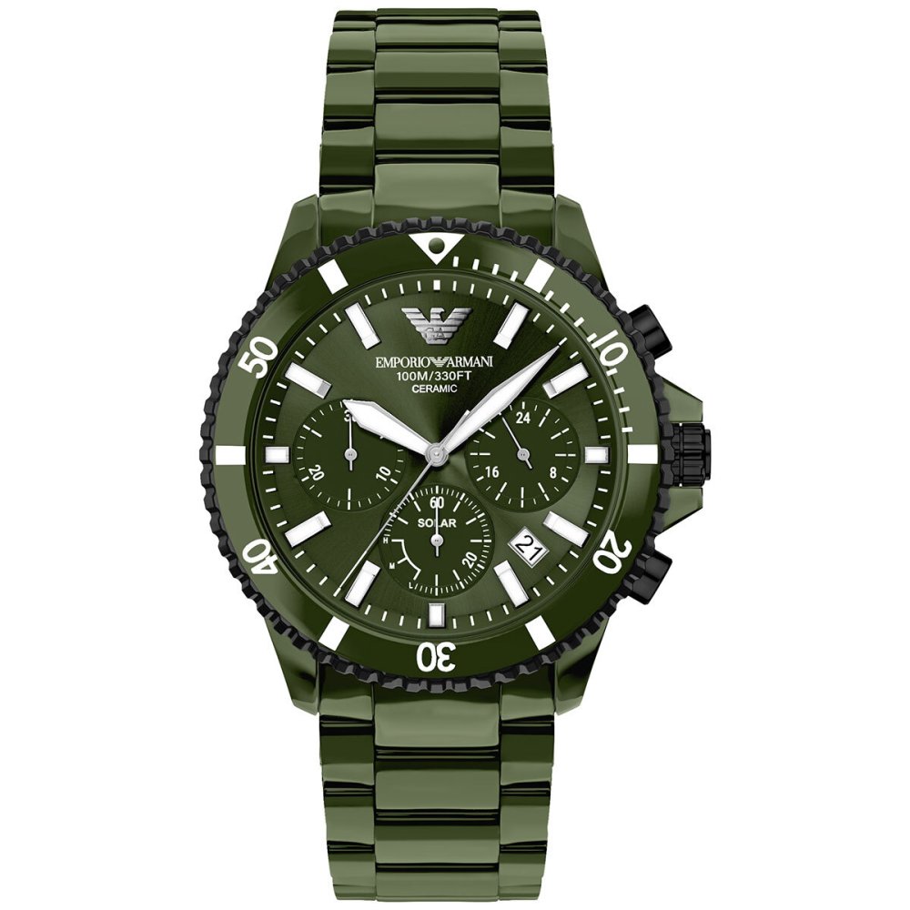 エンポリオアルマーニ EMPORIO ARMANI 腕時計 メンズ ソーラー クロノグラフ セラミック AR70023【2026 新作】