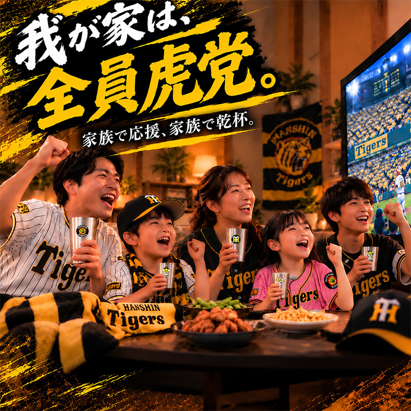 【阪神タイガース承認】猛虎の乾杯 応援5点セット タンブラー 真空断熱 ステンレス製 大2個(450ml)+小3個(250ml) 結露しない 保温保冷 トラッキー ラッキー キー太 おしゃれ かわいい ビール ハイボール レモンサワー 優勝 日本一 ARE 誕生日 ギフト プレゼント