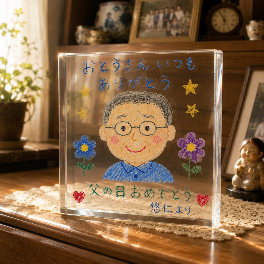 父の日 ガラスブロック 似顔絵 記念写真 おしゃれ 成長記録 思い出 三世代 ギフト 記念日 ディスプレイ 家族 親孝行 フォトギフト 写真入り 写真立て 置き物 リビング 名入れ 写真 オリジナル 名入れギフト 子ども 結婚記念日 フォトフレーム 贈り物 銀婚式 オーダーメイド 両親 記念品 感謝 プレゼント 母の日 フォトブロック 高級 金婚式 誕生日 敬老の日 祖父母 写真プレート【c01】