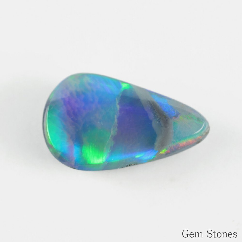  高品質 ブラックオパール 0.545ct ルース 裸石 宝石 オパール ブルー グリーン ブラック 希少 誕生石 10月 お守り ジュエリー ギフト