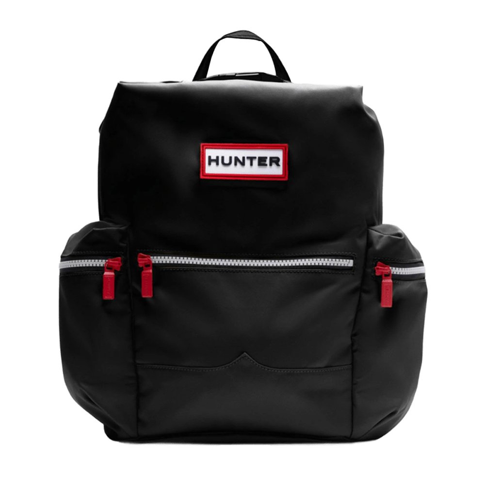 ハンター HUNTER バックパック リュックサック ミニ トップクリップ ロゴ A4収納 防水 撥水 通勤 通学 カバン UBB6018ACD メンズ ブラック