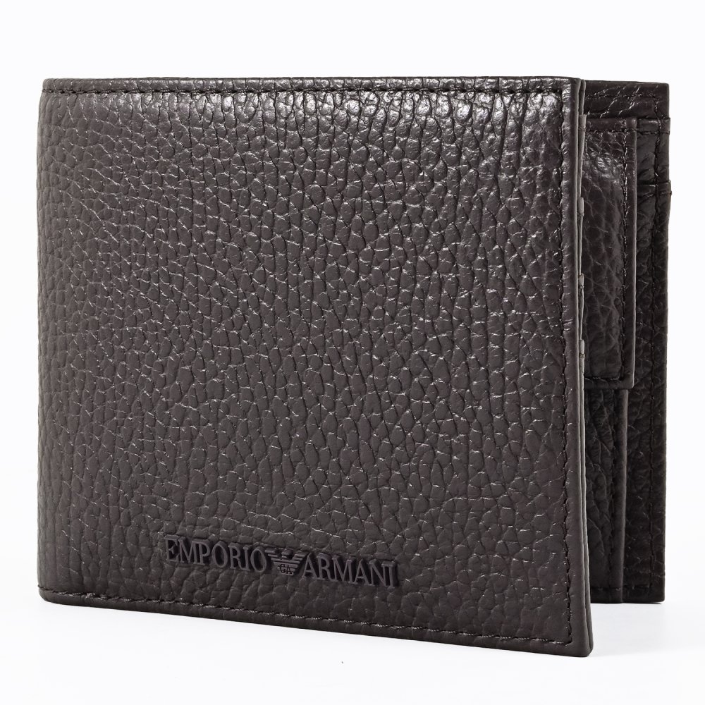 エンポリオ アルマーニ EMPORIO ARMANI 二つ折り財布 イーグルロゴ 小銭入れ付 メンズ ブラウン Y4R167 Y068E U6030 ウォレット レザー 折財布 送別会 誕生日 お中元 結婚祝い 結婚式 彼氏 息子 夫 男性 財布 高級 父の日 母の日【スペシャルラッピング660円(別売り)】クリスマスプレゼント ファッション小物 ホワイトデー