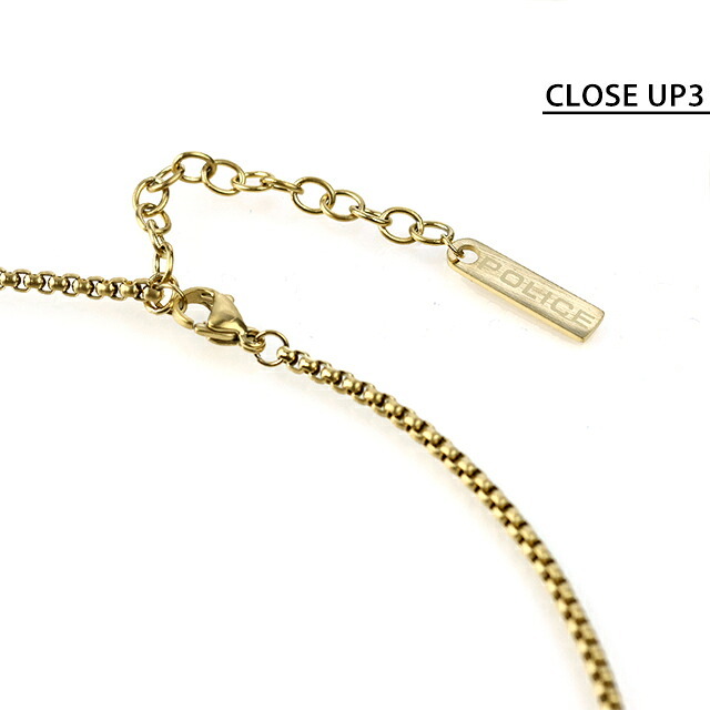 ポリス ネックレス メンズ ブランド POLICE チェーンメイル CHAINMALE ペンダント  プレート GN0078102 ゴールド アクセサリー ジュエリー ブランド 高級 おしゃれ プレゼント 男性 実用的 かっこいい
