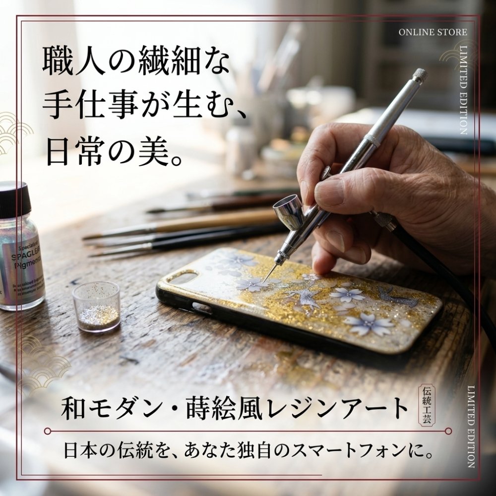 【全機種対応】スマホケース『美』名入れ 送料無料 和柄 和風 桜 職人 伝統工芸 ハンドメイド ハードケース 手帳型 iPhone 17 Xperia AQUOS Android 各機種対応