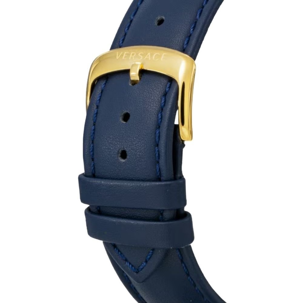 ヴェルサーチ 腕時計 メンズ アーバンミスティーク 1本限り クロノグラフ ブルー ネイビー ゴールド レザー 44mm VERSACE URBAN MYSTIQUE スイス製 サファイアガラス プレゼント ギフト 成人 卒業 入学