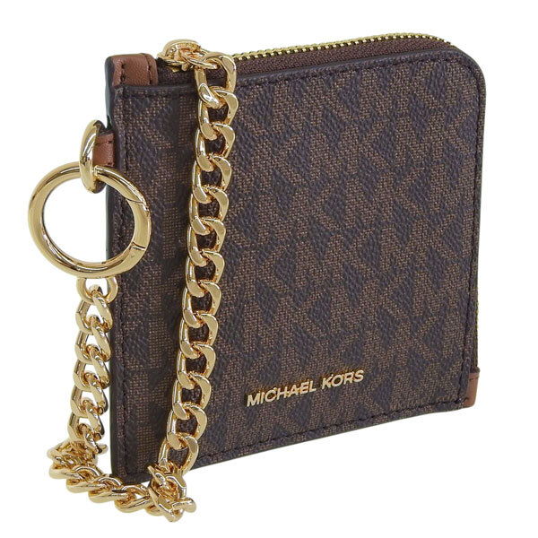 マイケルコース MICHAEL KORS カードケース コインケース 小銭入れ アウトレット JET SET TRAVEL MD ZA WALLET 35S6GTVC6B BROWN ブラウン