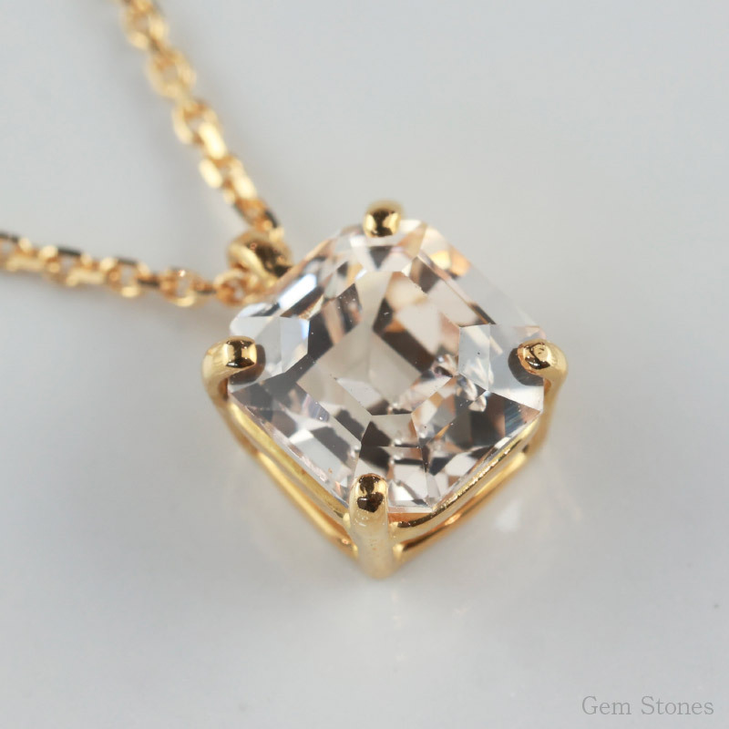 非加熱 ピーチサファイア 1.16ct ネックレス ペンダント K18 ゴールド 18金 サファイアネックレス ピーチ ホワイト サファイア レディース 一粒 シンプル 可愛い プレゼント 誕生石 Drops