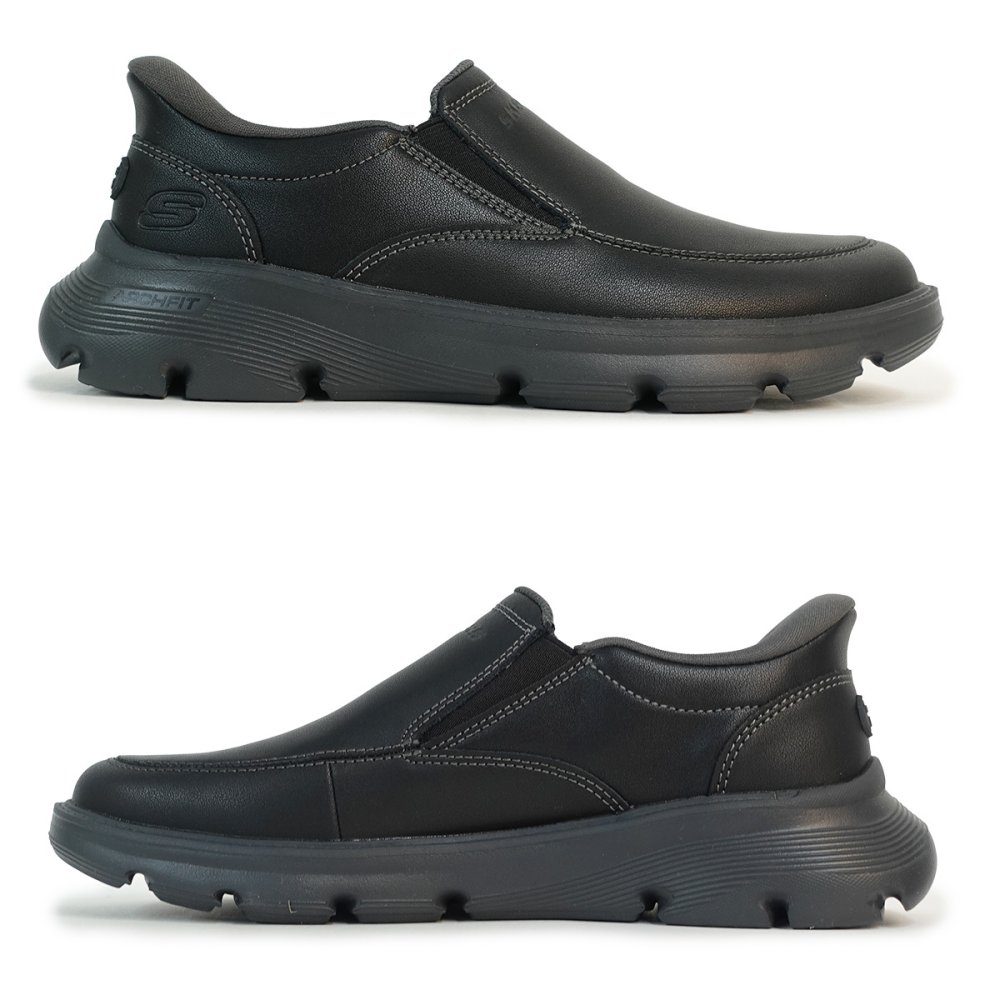 SKECHERS スケッチャーズ スリップインズ アーチフィット ガルザ ウマール 205518 BLK ブラック ビジネスシューズ スリッポン