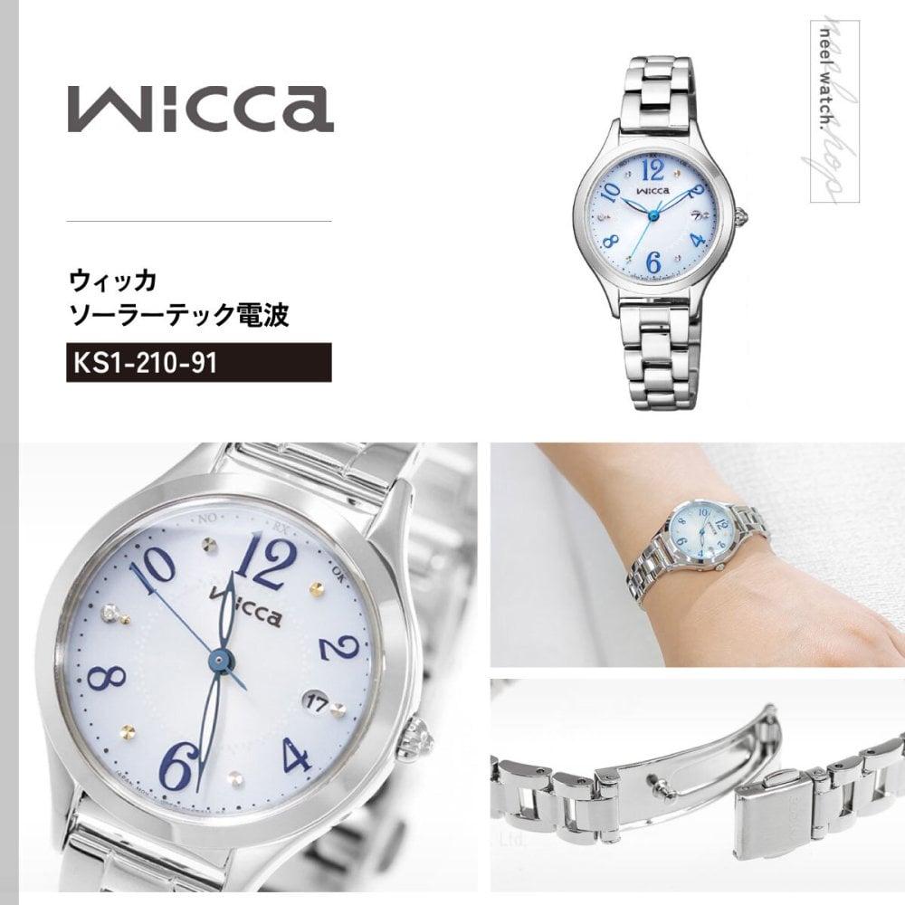シチズン ウィッカ CITIZEN wicca ソーラーテック 電波時計 腕時計 レディース ハッピーダイアリー KS1-210-91