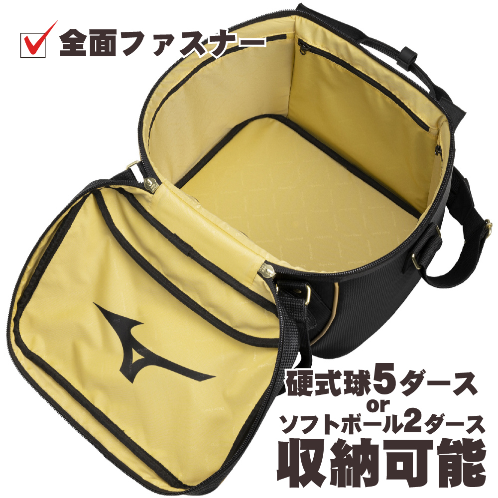 ミズノ ミズノプロ 野球 ソフトボール ボールケース 28L 大容量 卒団 卒団刺繍 寄贈 刺繍 学校名 チーム名 黒 紺 ブラック ネイビー 1fjbd001