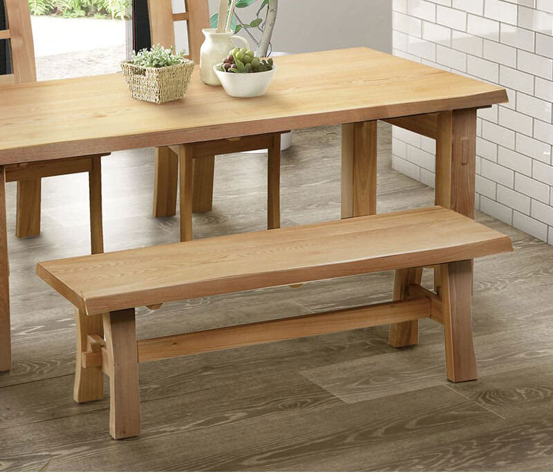チェア 椅子 ベンチ ダイニングベンチ 150cm 無垢材 単品 2～3人 2～3人掛け 2～3人用 ダイニング イス ー 天板 一枚板 タモ材 タモ 木製 北欧風 北欧 モダン おしゃれ のみ 新生活