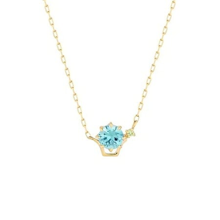 【無料ラッピング】  ヨンドシー 4℃ EAU DOUCE４℃ Summer Collection K10イエローゴールド ネックレス ジルコン ペリドット ブランド 正規品 新品 ギフト プレゼント 人気 おすすめ 誕生日 記念日 クリスマス 送料無料