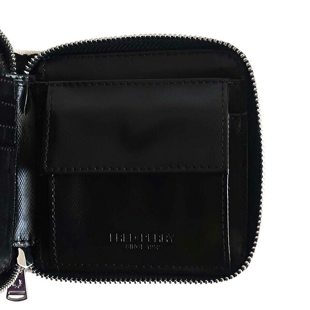 フレッドペリー FRED PERRY Classic Zip Around Wallet ラウンドファスナー財布 二つ折り財布 二折財布 l1195-d57 ユニセックス Black Ecru