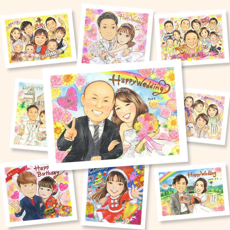 結婚式の記念に、似顔絵のプレゼントはいかがですか。下書き確認あり。修正無料で納得の表情になるまで調整します。 プレゼント 結婚祝い 似顔絵 贈り物 手描き ギフト 名入れ 結婚式 ブライダル 婚礼 記念 ウェディング カップル 新婦 新郎 両親 名入れ 修正無料 下書き確認 宝物 サプライズ かわいい 実績多数 ウェディング 結婚式 一生もの 思い出 記念日 色紙 白寿祝い 応援 オーダーメイド