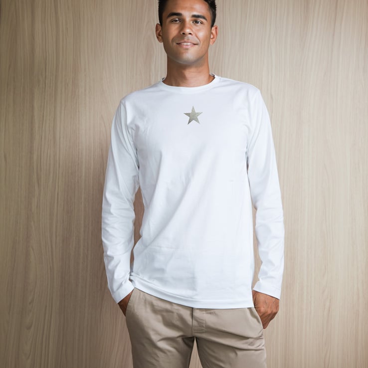 Tシャツ 星 GTO 5.6オンス ハイクオリティー ロングスリーブTシャツ ブラック ホワイト 2年連続入賞のデザイン メンズ レディース 普段着に オリジナルデザイン 特攻服 オラオラ系 暴走族 暴走天使 卒業式 ヤンキー チョイ悪 おしゃれ
