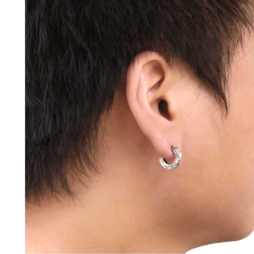 金属アレルギー フープピアス ハワイアンジュエリー 純チタン 誕生石 フープピアス【M】 片耳購入可能 キャッチ シンプル 片耳 20G(ゲージ) BY THE TIEA バイザシー ギフト ハロウィン 【品番：TIE108】