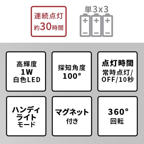 照明 ライト コンパクト 三脚センサー 災害 センサー 三脚 人感センサー 防雨 柱 物干し竿 マグネット ランタン 防災 避難時 避難 社内灯 停電 LED 物置 ロッカー アウトドア