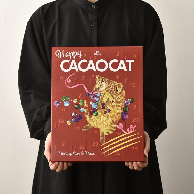 CACAOCAT カカオキャット アドベントカレンダー NR-04223 お菓子 チョコレート北海道/ボンボンショコラ/クリスマス カウントダウン 日めくり カレンダー/ギフト プレゼント/人気/スイーツ/猫 デザイン/おいしい/DADACA/