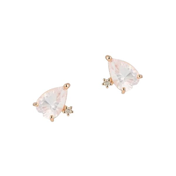 【無料ラッピング】 ヨンドシー 4℃ ピアスK18ピンクゴールドSAKURA Collection 桜 ローズクォーツ/ダイヤモンド レディース ブランド 正規品 新品 ギフト プレゼント 人気 おすすめ 誕生日 記念日 クリスマス 送料無料
