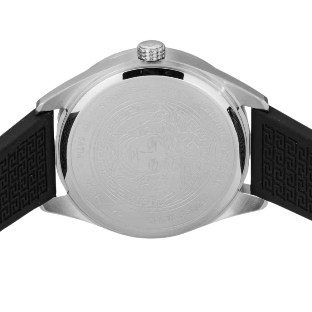 ヴェルサーチェ 腕時計 メンズ ホワイト シルバー ブラック 42mm VERSACE V-VERTICAL シリコンベルト スイス製 メンズ腕時計 軽量 ブランド おしゃれ プレゼント ギフト 卒業 入学 お祝い