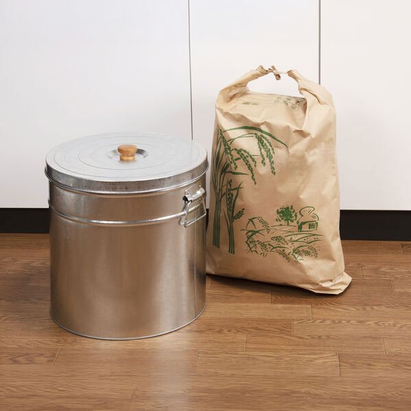 昔ながらの米びつ 30kg トタン 米びつ 米櫃 丸型　送料無料
