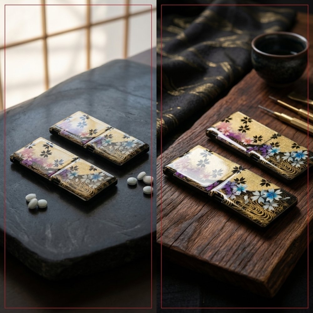 匠の技！和柄ペアMINTIAケース「絵」ミンティア フリスク 名入れ 職人 手作り ハンドメイド 送料無料 伝統工芸 桜 和モダン 和風 和雑貨 ギフト プレゼント