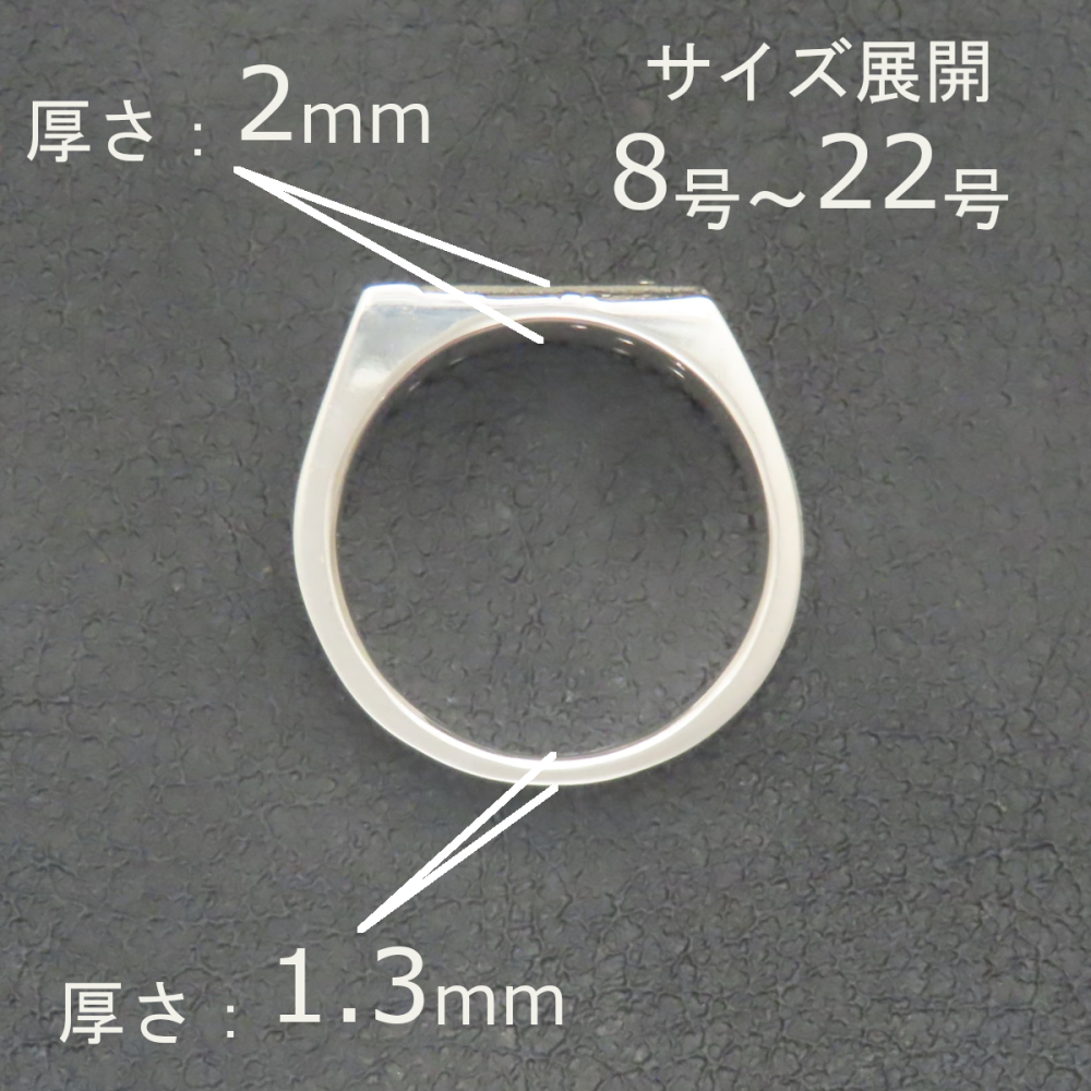 印台リング 指輪 シルバー925 【刻印無料】 印台 リング キュービックジルコニア キラキラ シルバーアクセサリー メンズ ユニセックス クリスマス 誕生日 プレゼント 記念日 父の日 母の日 ハンドメイド 手作り 彫金 ジュエリーボックス 箱 Grand Galleria グランドガレリア